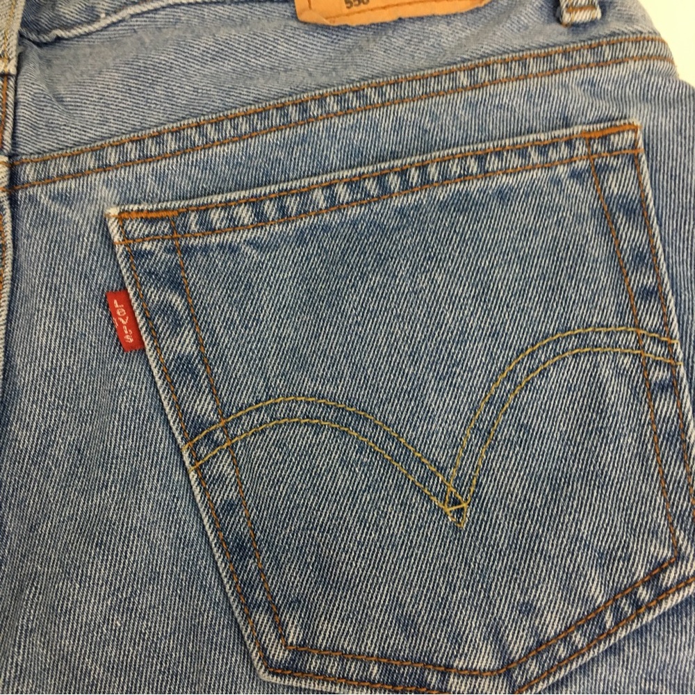 Levi’s 550 Y2K 90’s High Waist Mom Shorts Light Wash Size 12 - Picture 5 of 6